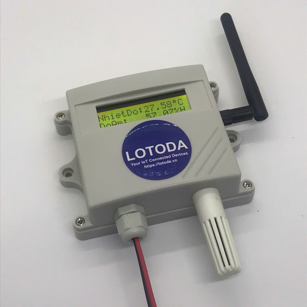 Thiết bị IoT LoRa Sensor Node - Nhiệt Độ & Độ Ẩm LCD - Type2